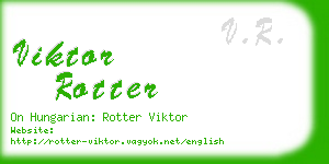 viktor rotter business card